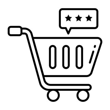 Alışveriş sohbet simgesi, düzenlenebilir vektör