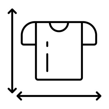 Gömlek ölçümünün güzel bir tasarım simgesi