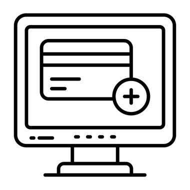 Kart ödeme simgesini trend vektör tasarımına ekle