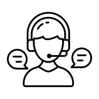 Müşteri hizmetleri temsilcisinin doldurulmuş tasarım simgesi