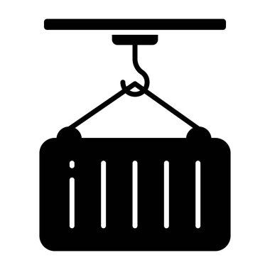 Konteynır kaldırma modern tasarım simgesi