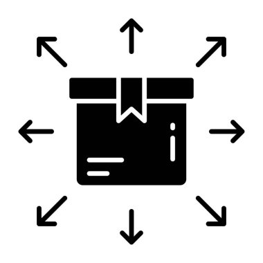 Paket yönlerinin eşsiz bir tasarım simgesi