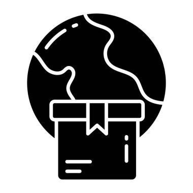 Küresel dağıtım için mükemmel bir tasarım simgesi