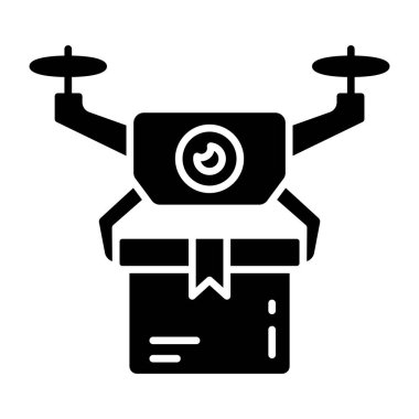 Drone dağıtımının modern tasarım simgesi