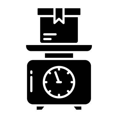 Lojistik tartmanın kavramsal katı tasarım simgesi