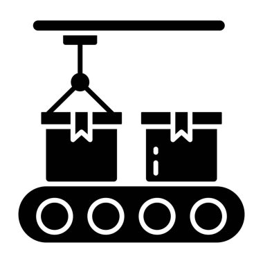 Taşıyıcı bant simgesi, düzenlenebilir vektör