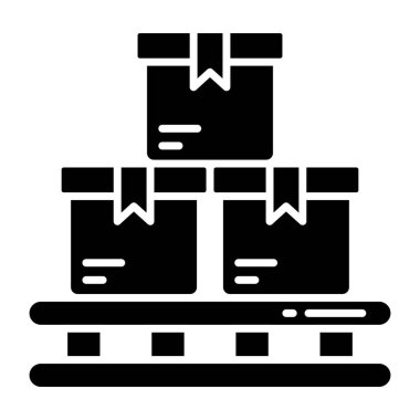 Paketlerin düzenlenebilir tasarım simgesi