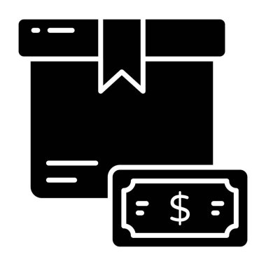 Teslimatta paranın kavramsal tasarım simgesi