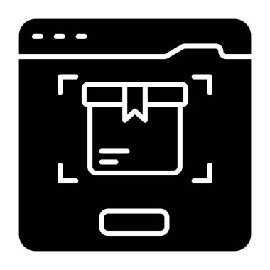 Lojistik web sitesinin kabartma tasarım simgesi