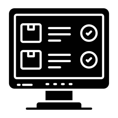 Çevrimiçi paketin bir simge tasarımı