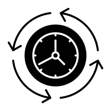 24 saatin düzenlenebilir tasarım simgesi