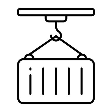 Konteynır kaldırma modern tasarım simgesi
