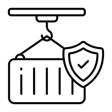 Güvenli taşıyıcının düzenlenebilir tasarım simgesi