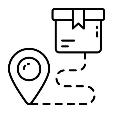 Paket izleme için doldurulmuş bir dizayn simgesi