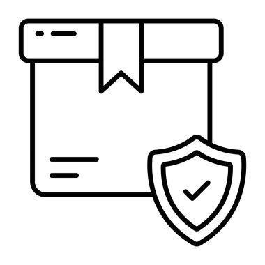 Paket korumasının düzenlenebilir tasarım simgesi