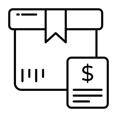 A unique design icon of invoice