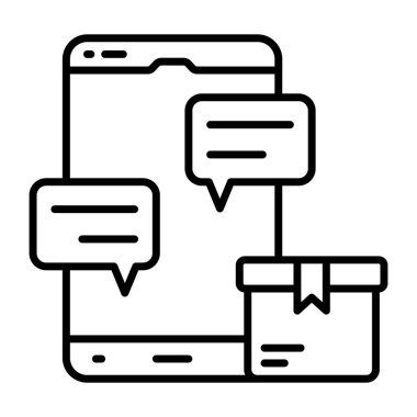 Mobil lojistik sohbetin düzenlenebilir tasarım simgesi