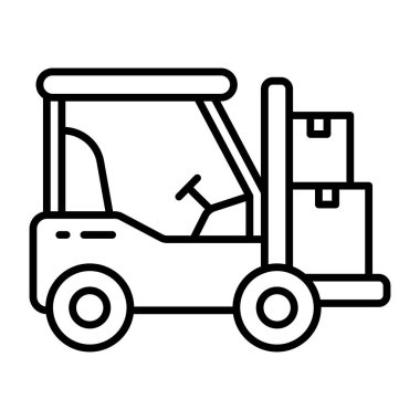 Forklift kamyonunun modern tasarım simgesi