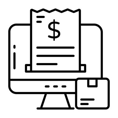 A unique design icon of invoice