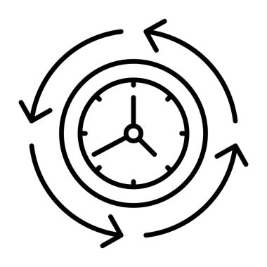24 saatin düzenlenebilir tasarım simgesi