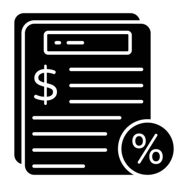 Finansal kağıdın eşsiz tasarım simgesi