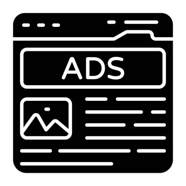 Reklam sitesinin mükemmel tasarım simgesi