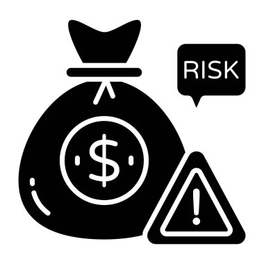 Mali riskin yaratıcı tasarım simgesi