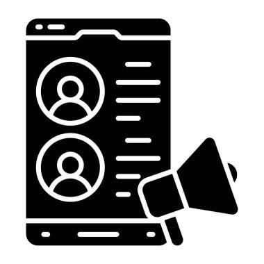 Mobil pazarlamanın premium indirme simgesi