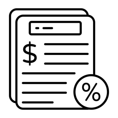 Finansal kağıdın eşsiz tasarım simgesi