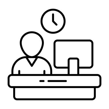 Bilgisayar kullanıcısının bir simge tasarımı