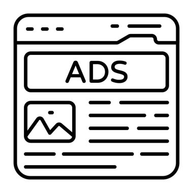 Reklam sitesinin mükemmel tasarım simgesi