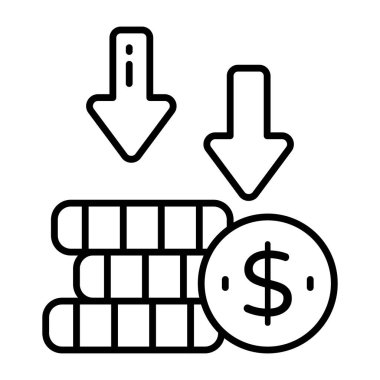 Düşük dolar değerindeki mükemmel tasarım simgesi