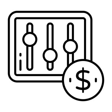 Dengeleyicinin düzenlenebilir tasarım simgesi