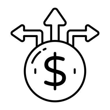 Finansal yönün modern tasarım simgesi