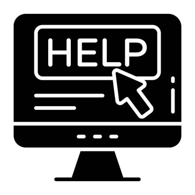 Çevrimiçi yardımın vektör tasarımı