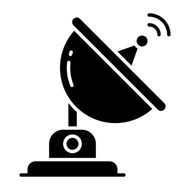 Uydu anteninin katı tasarım simgesi