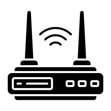 Wi-Fi yönlendiricisinin modern tasarım simgesi