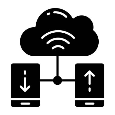 Bulut aygıtlarının kavramsal katı tasarım simgesi
