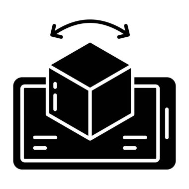 3d küpün düzenlenebilir tasarım simgesi