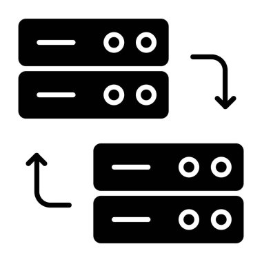 Modern design icon of server transfer
