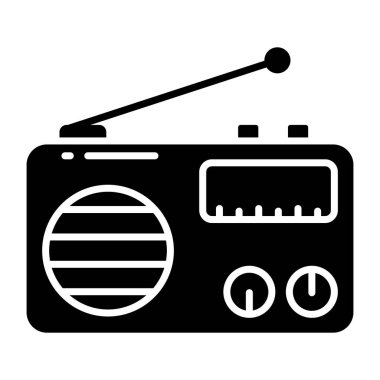A unique design icon of radio