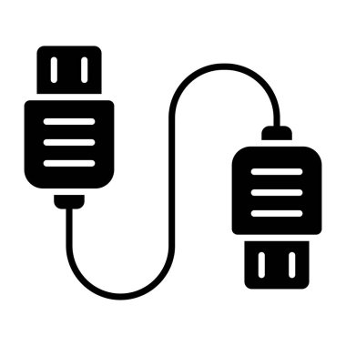 Veri kablosunun katı tasarım simgesi