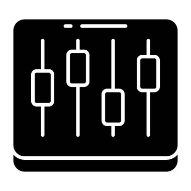 Ses eşitleyicisinin düzenlenebilir tasarım simgesi