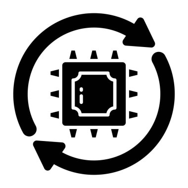Mikroçipin vektör tasarımı, katı simge