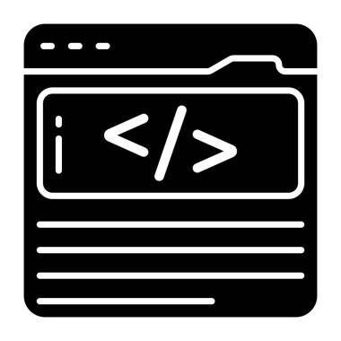 Unique design icon of web coding