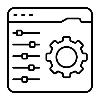 An editable design icon of online equalizer