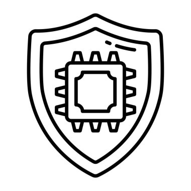 Çip güvenliğinin premium indirme simgesi