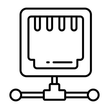 Ethernet portunun mükemmel tasarım simgesi