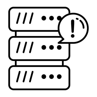 A unique design icon of server error