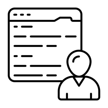 Web kullanıcısının düzenlenebilir tasarım simgesi